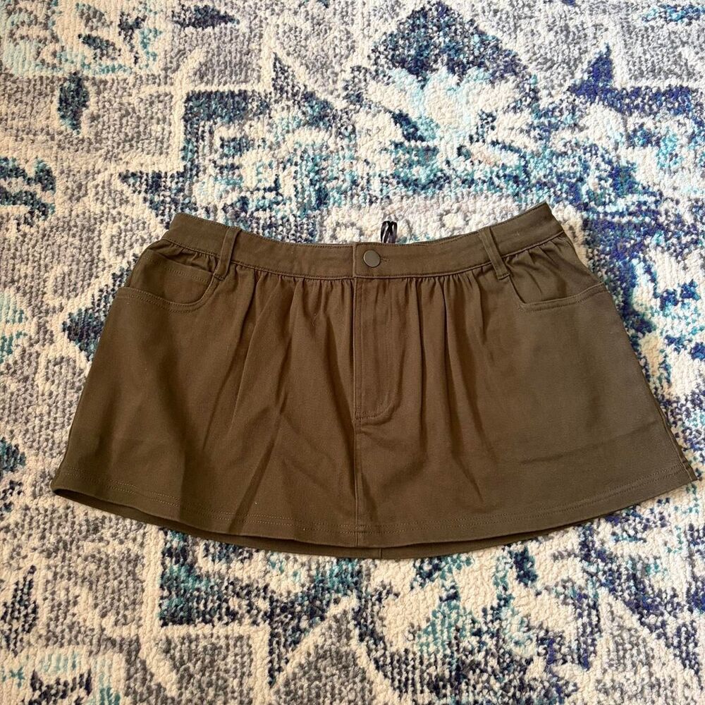 Women's Khaki and Green Skirt